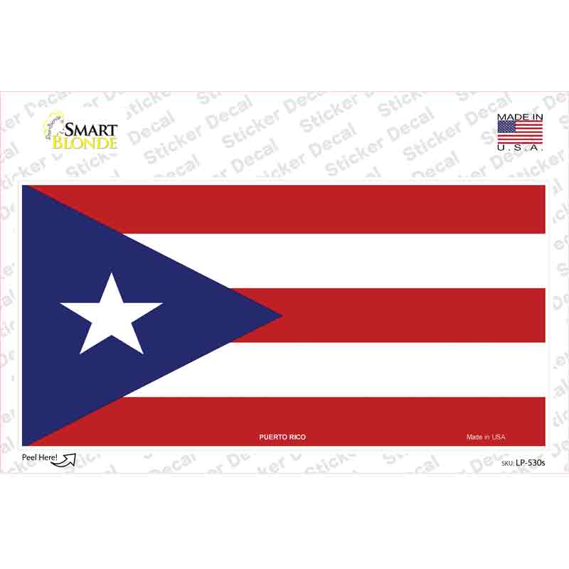 Puerto Rico Flag Novelty Sticker Decal