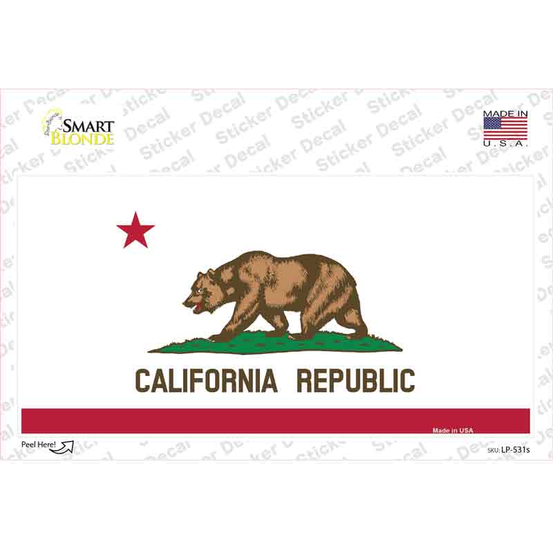 California State Flag Novelty Sticker Decal