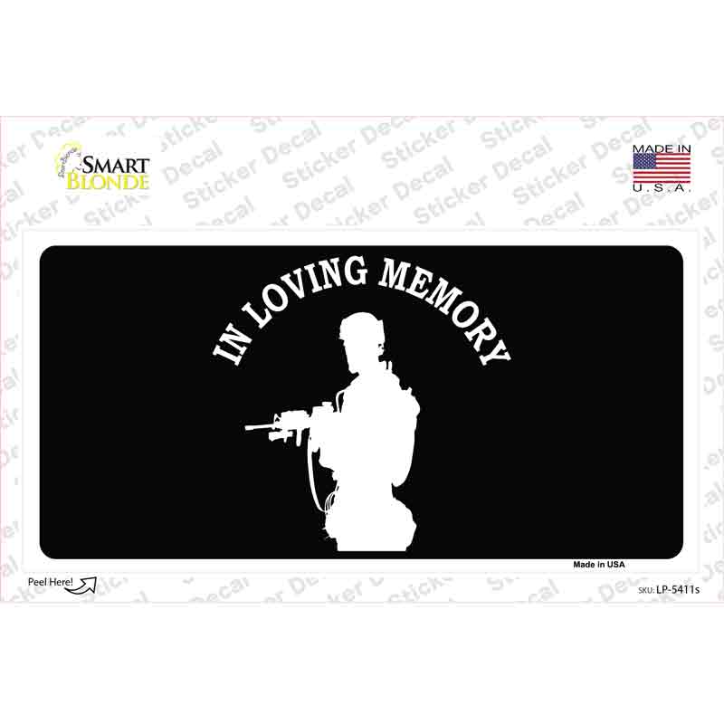 In Loving Memory Standing Novelty Sticker Decal