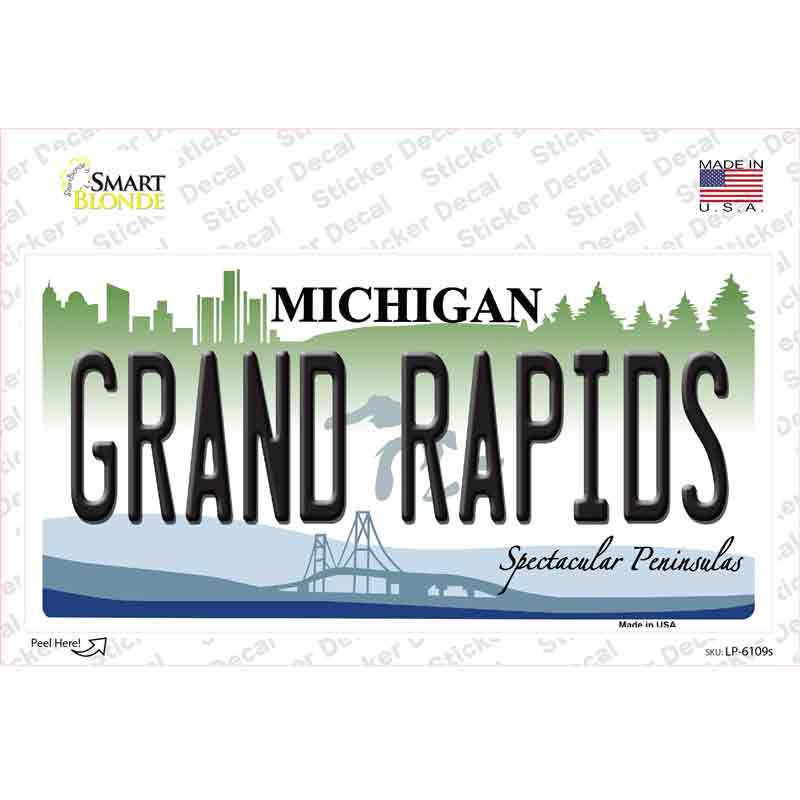 Grand Rapids Michigan Novelty Sticker Decal
