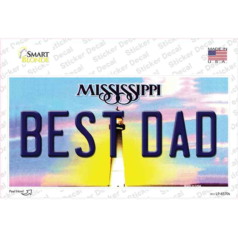 Best Dad Mississippi Novelty Sticker Decal