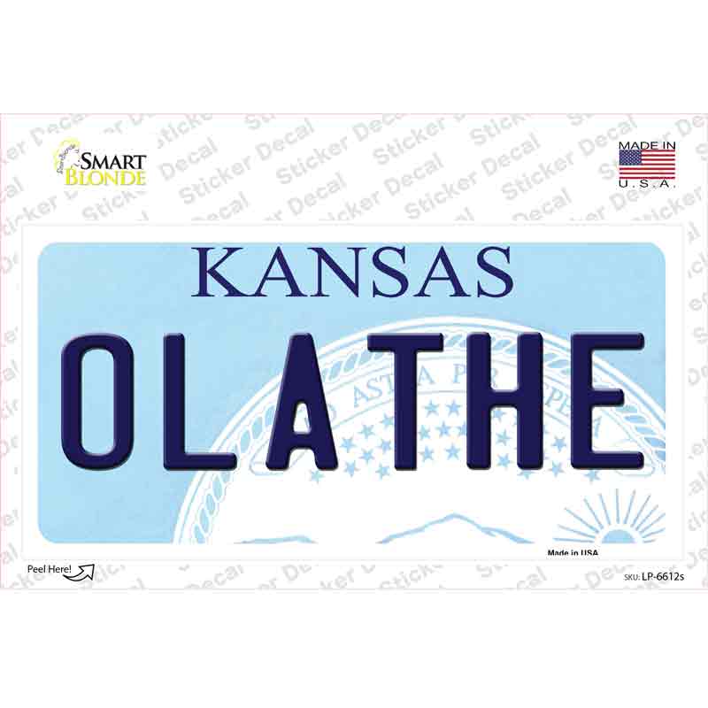 Olathe Kansas Novelty Sticker Decal
