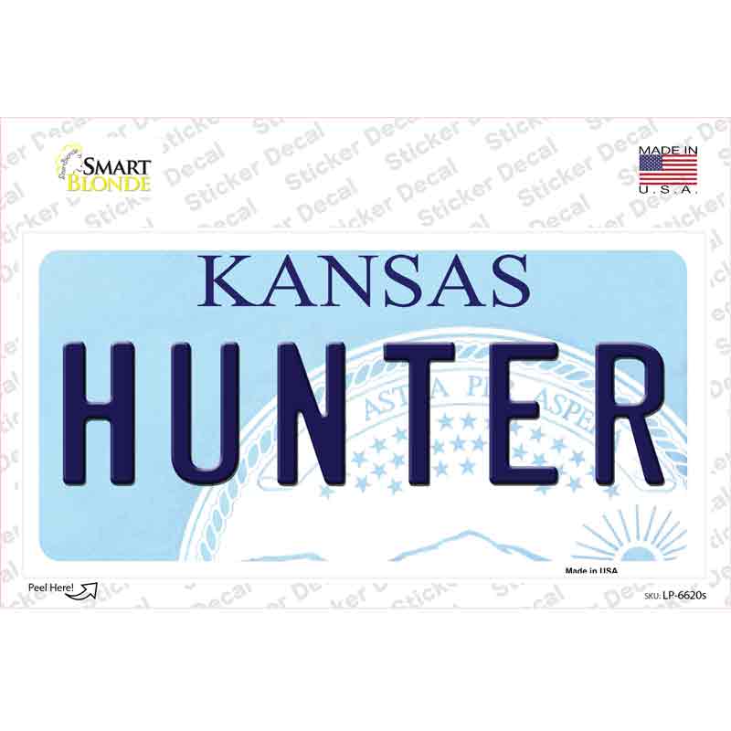 Hunter Kansas Novelty Sticker Decal