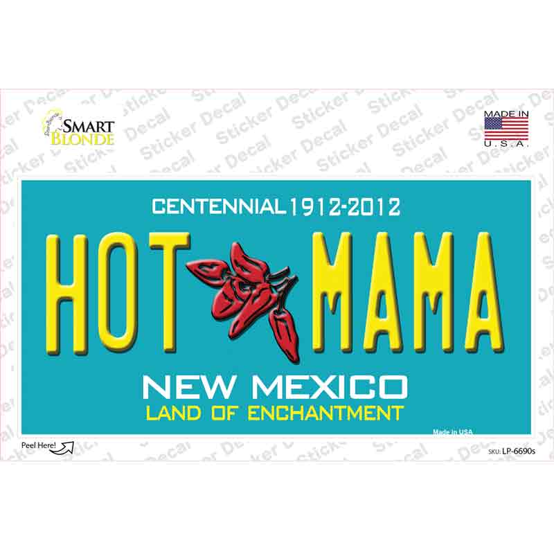 Hot Mama New Mexico Novelty Sticker Decal