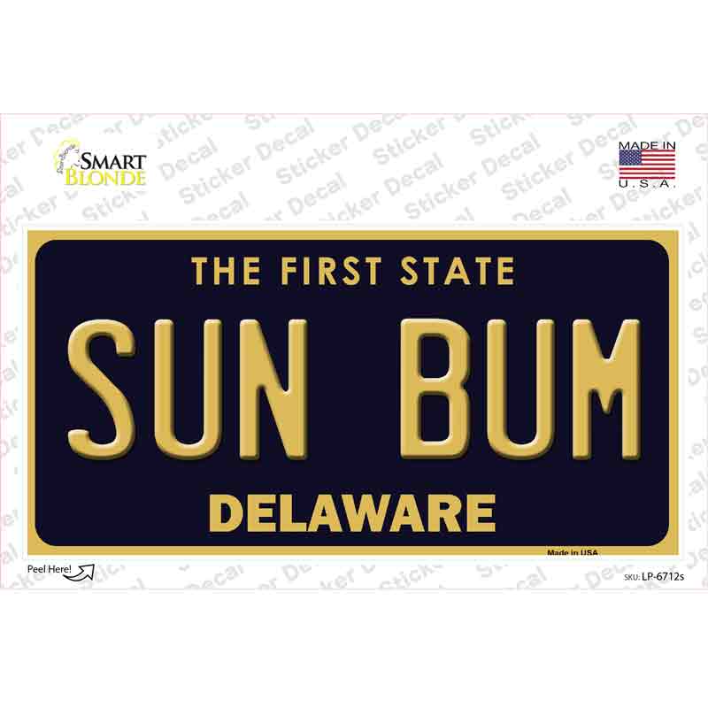 Sun Bum Delaware Novelty Sticker Decal