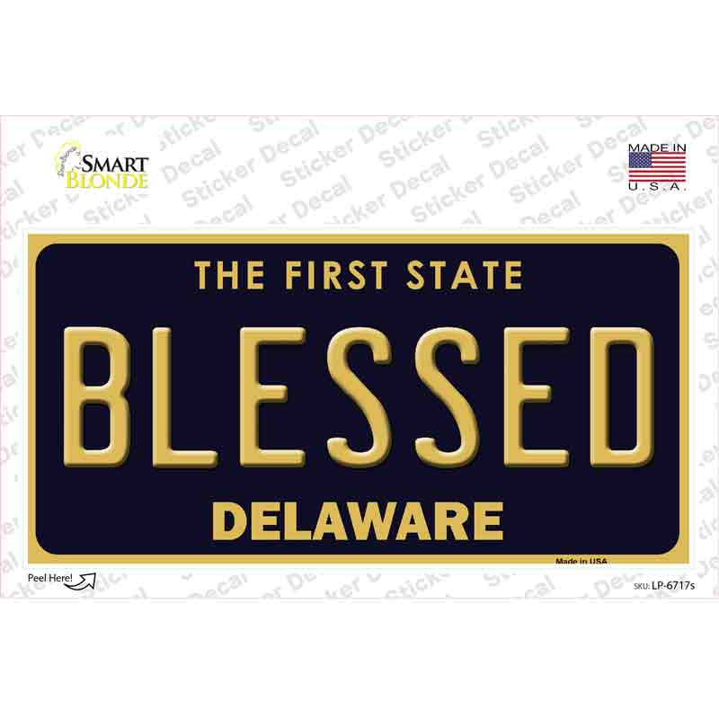 Blessed Delaware Novelty Sticker Decal