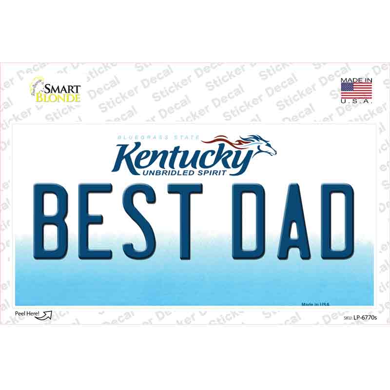 Best Dad Kentucky Novelty Sticker Decal