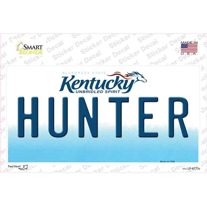 Hunter Kentucky Novelty Sticker Decal