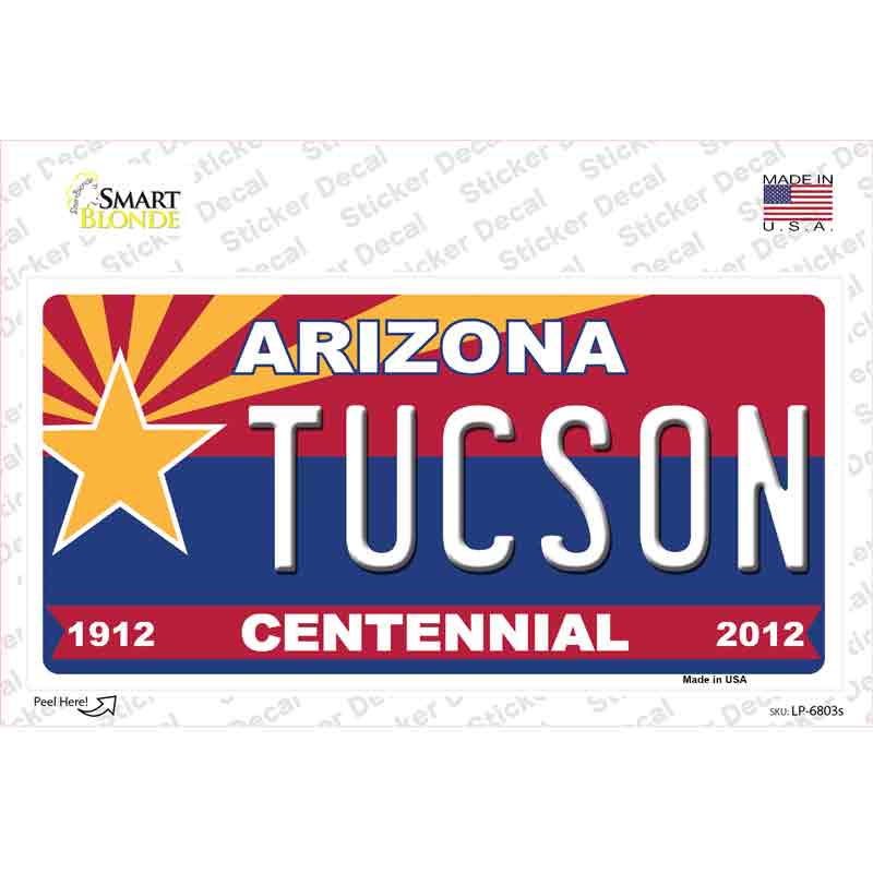 Arizona Centennial Tucson Novelty Sticker Decal
