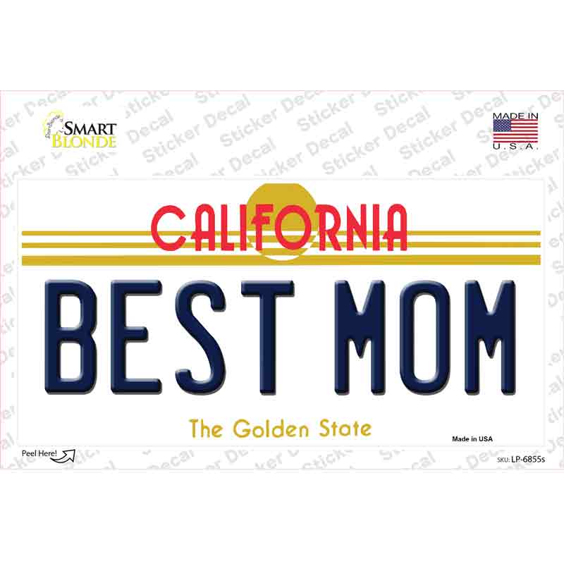 Best Mom California Novelty Sticker Decal