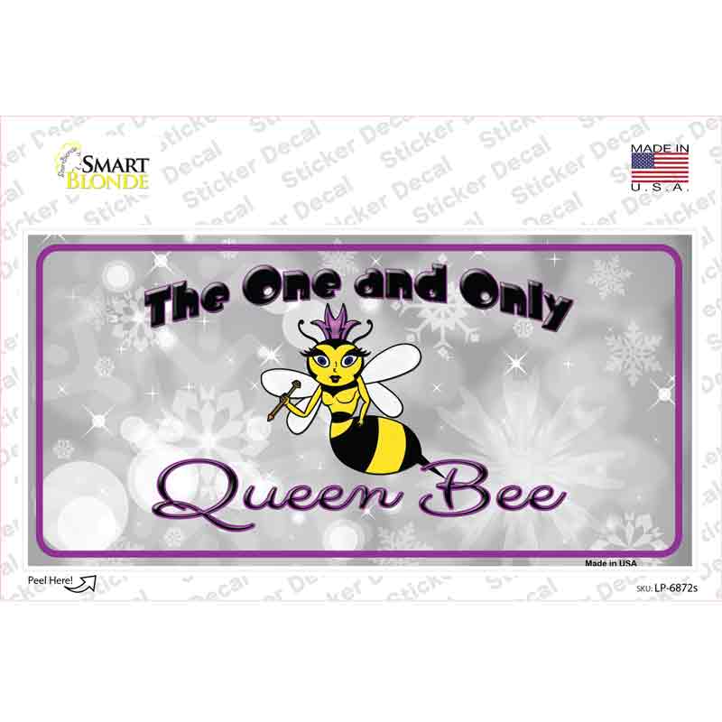 Queen Bee Purple Novelty Sticker Decal