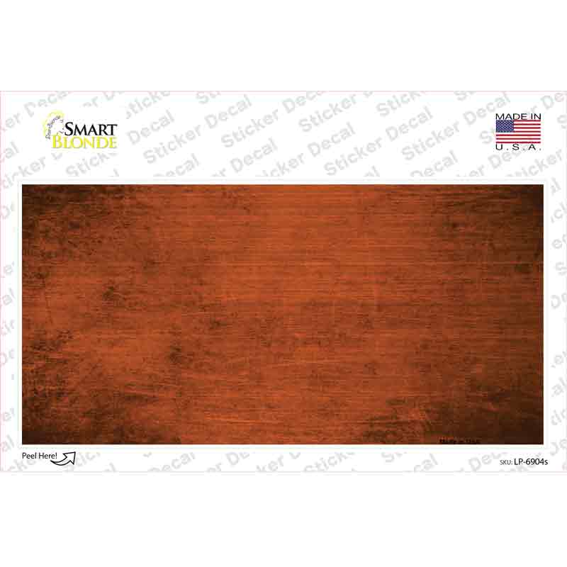 Orange Oil Rubbed Solid Novelty Sticker Decal