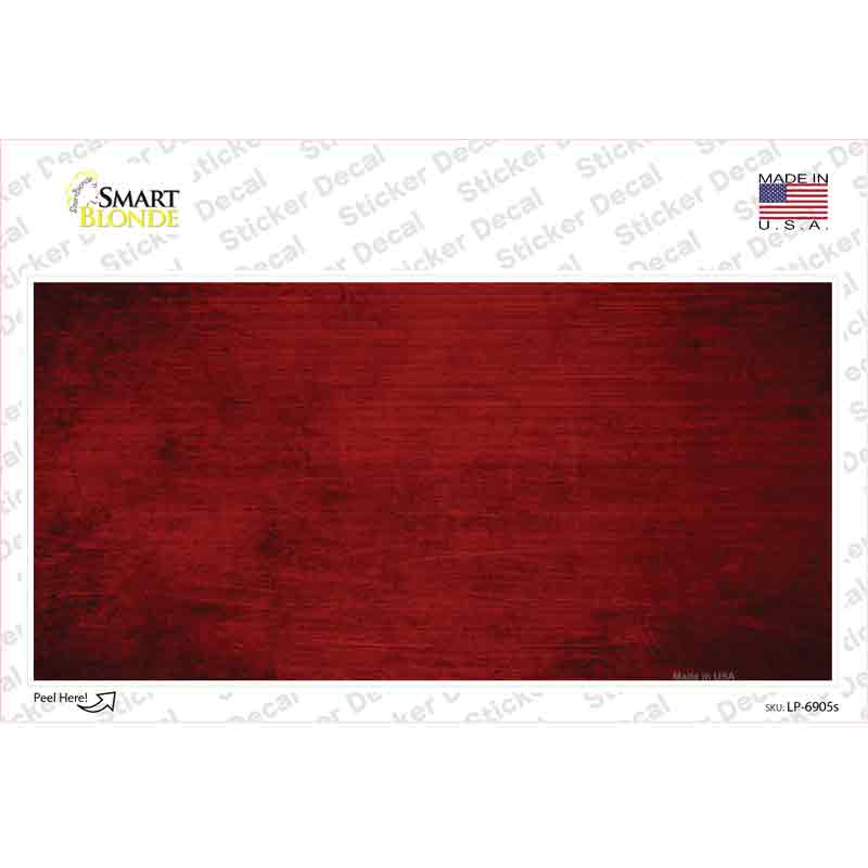 Red Oil Rubbed Solid Novelty Sticker Decal