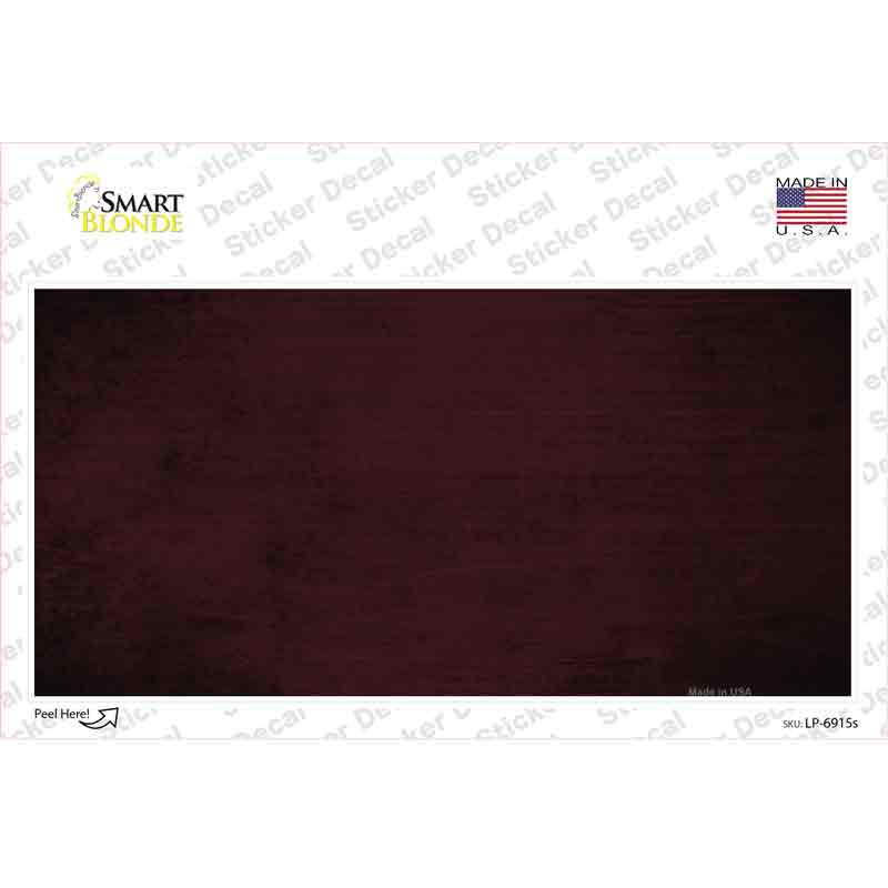 Burgundy Oil Rubbed Solid Novelty Sticker Decal