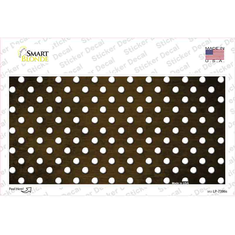 Brown White Small Dots Oil Rubbed Novelty Sticker Decal