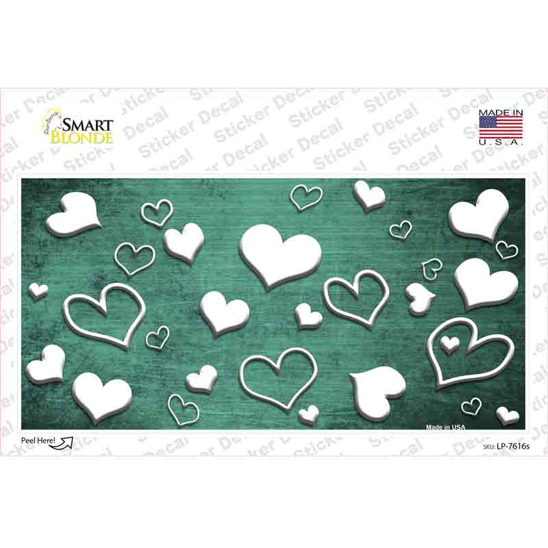 Mint White Love Oil Rubbed Novelty Sticker Decal