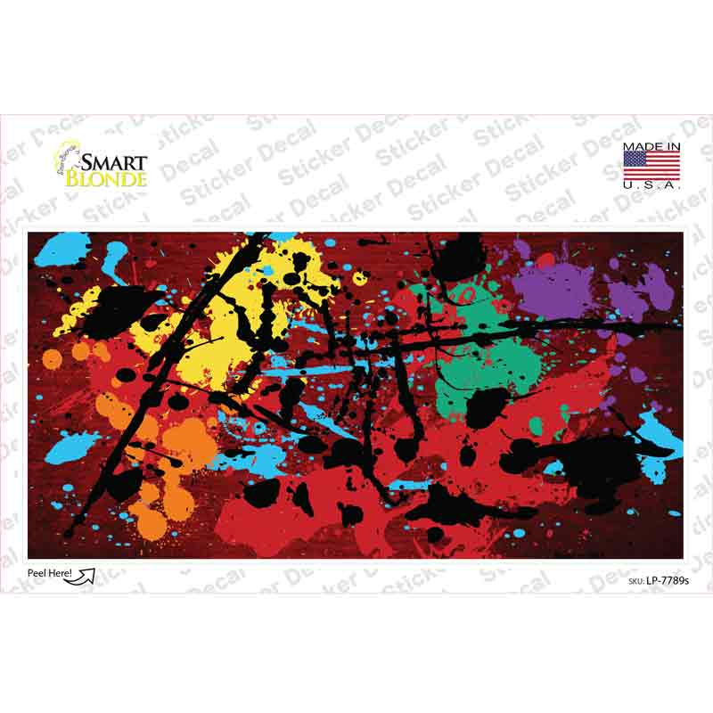 Red Splatter Oil Rubbed Novelty Sticker Decal