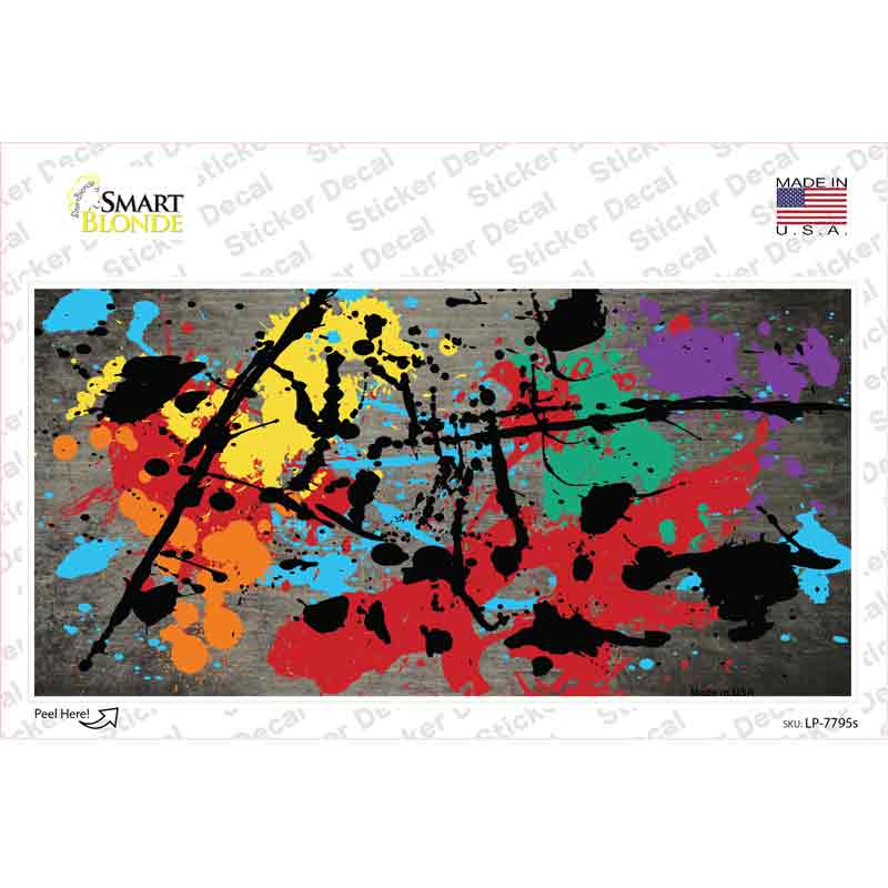 Tan Splatter Oil Rubbed Novelty Sticker Decal