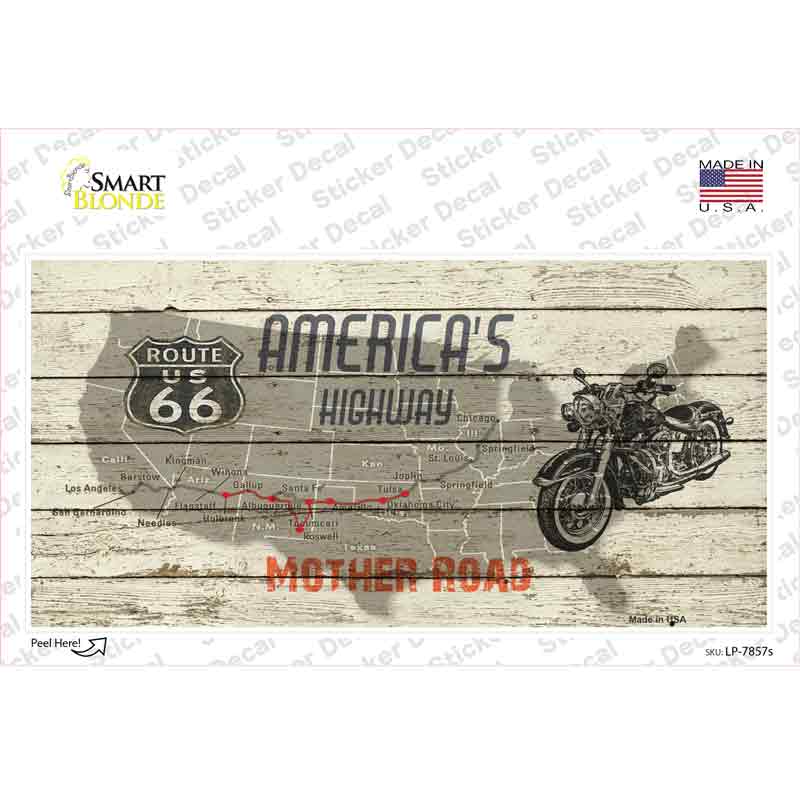 Americas Highway Route 66 Novelty Sticker Decal