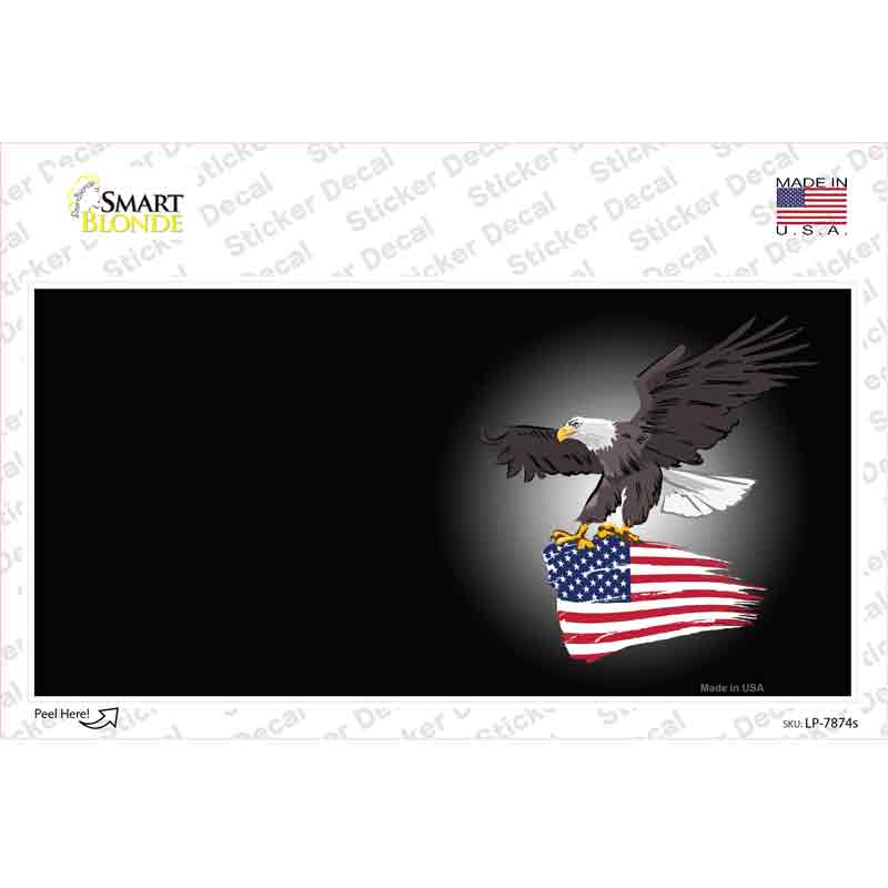 Eagle Flag Offset Novelty Sticker Decal