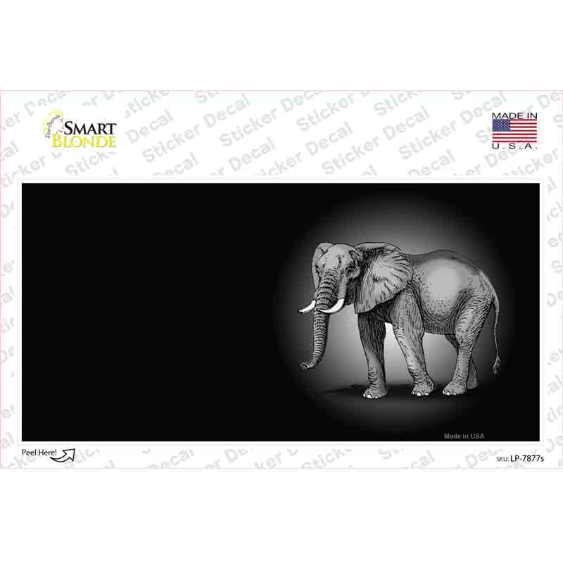 Elephants Offset Novelty Sticker Decal