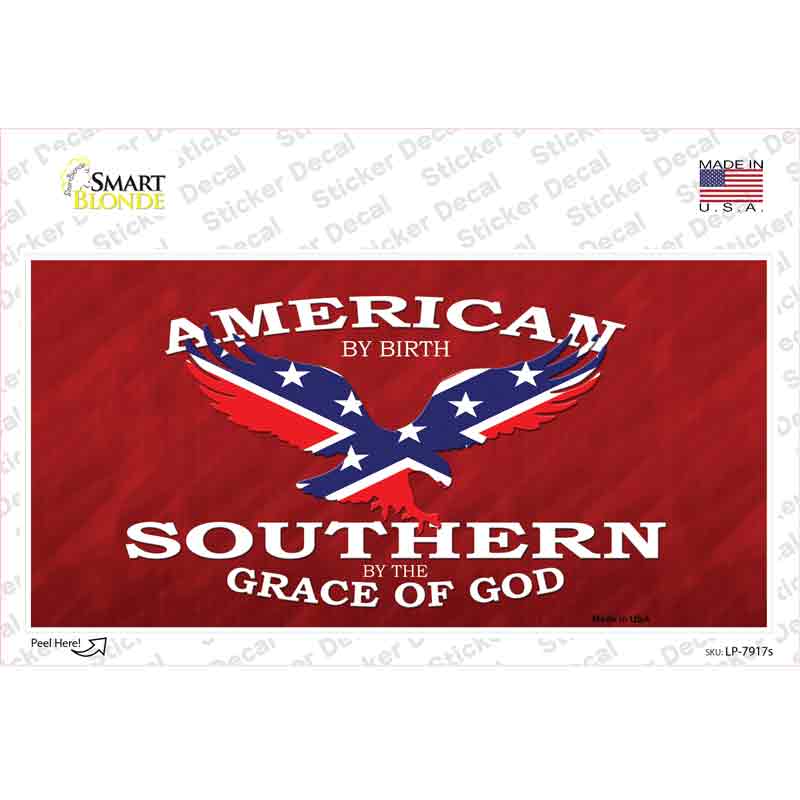 American By Birth Novelty Sticker Decal