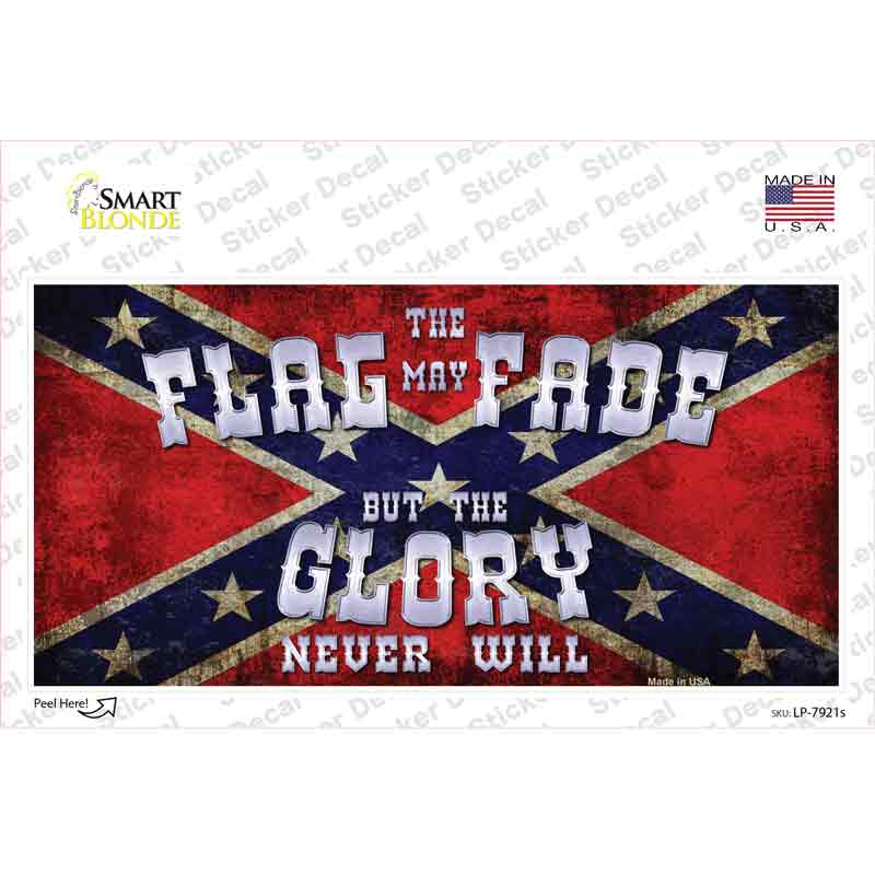 Flag May Fade Novelty Sticker Decal