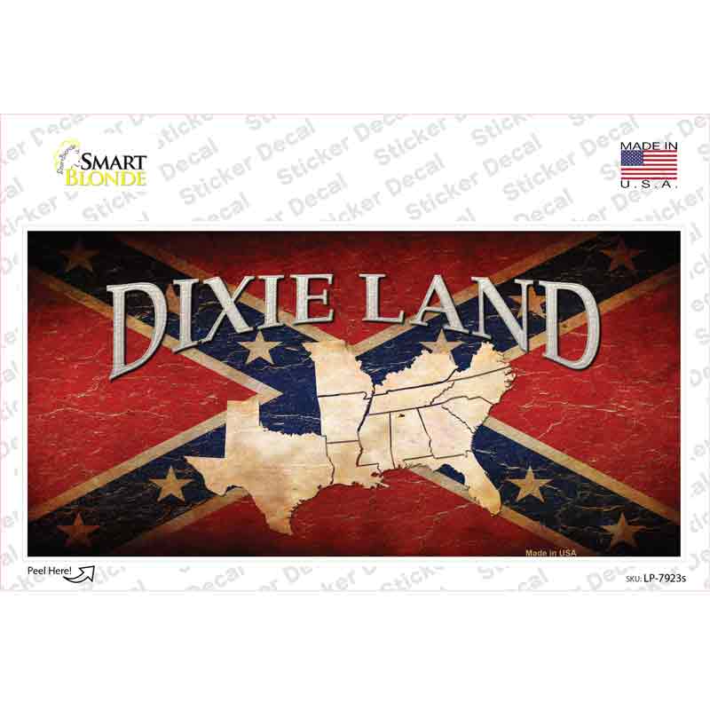 Dixie Land Novelty Sticker Decal