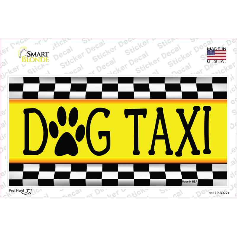 Dog Taxi Novelty Sticker Decal