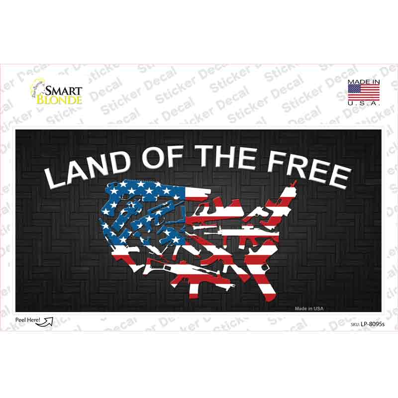 Land Of The Free Novelty Sticker Decal
