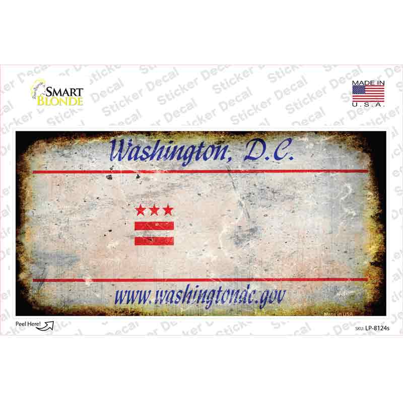Washington State Rusty Novelty Sticker Decal