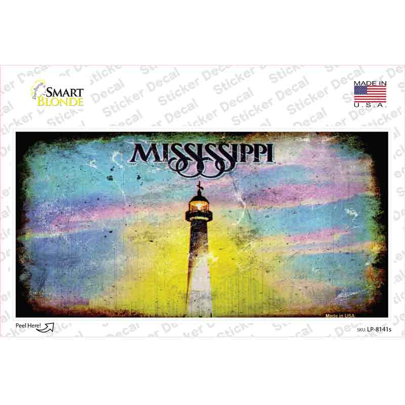 Mississippi State Rusty Novelty Sticker Decal