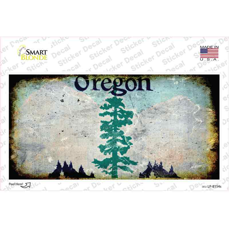 Oregon State Rusty Novelty Sticker Decal