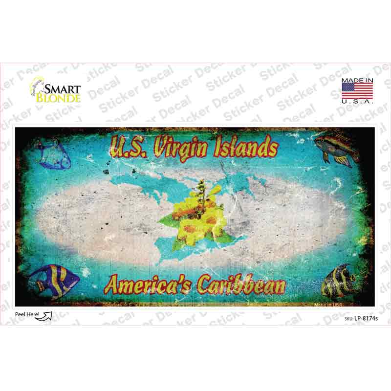 Virgin Island Rusty Novelty Sticker Decal
