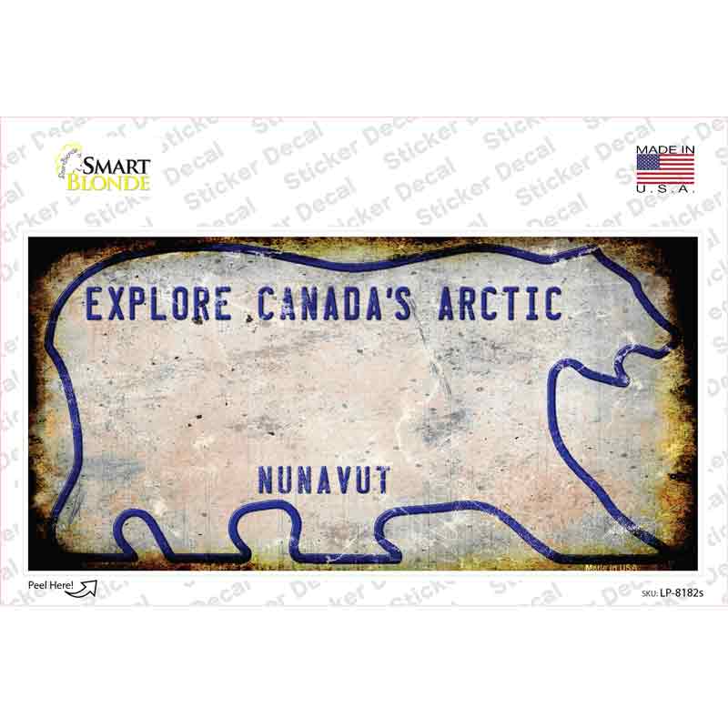 Nunavut Rusty Novelty Sticker Decal
