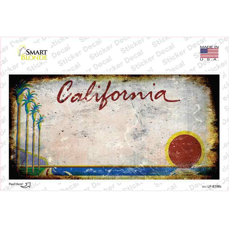 California Rusty Novelty Sticker Decal