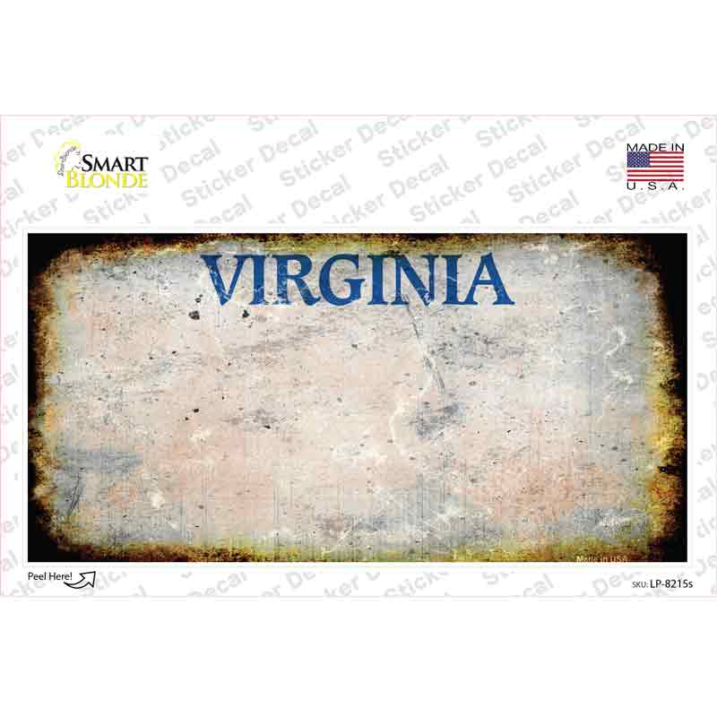 Virginia Rusty Novelty Sticker Decal