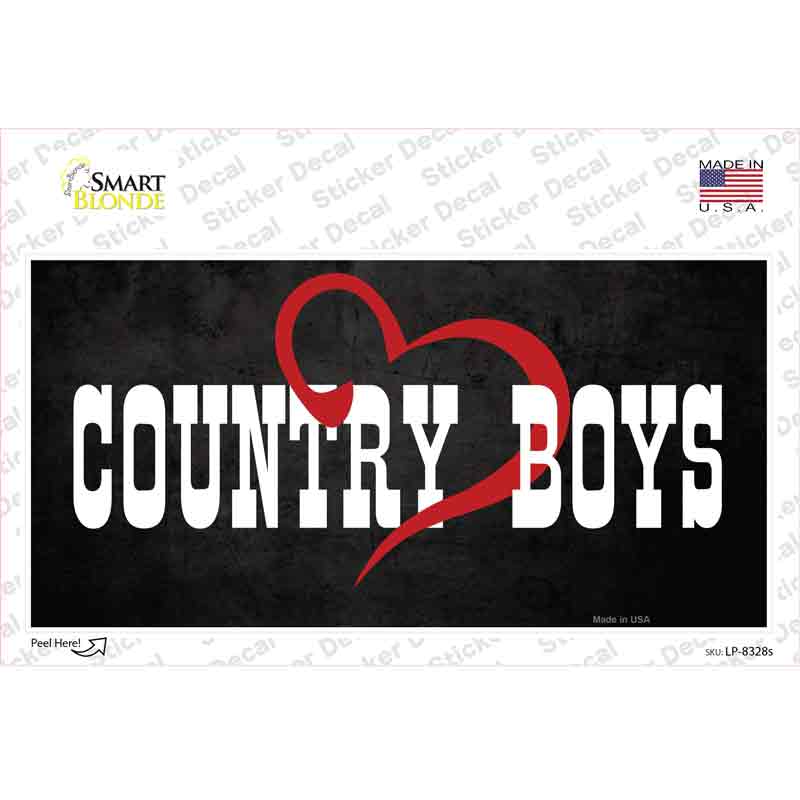 Country Boys Novelty Sticker Decal