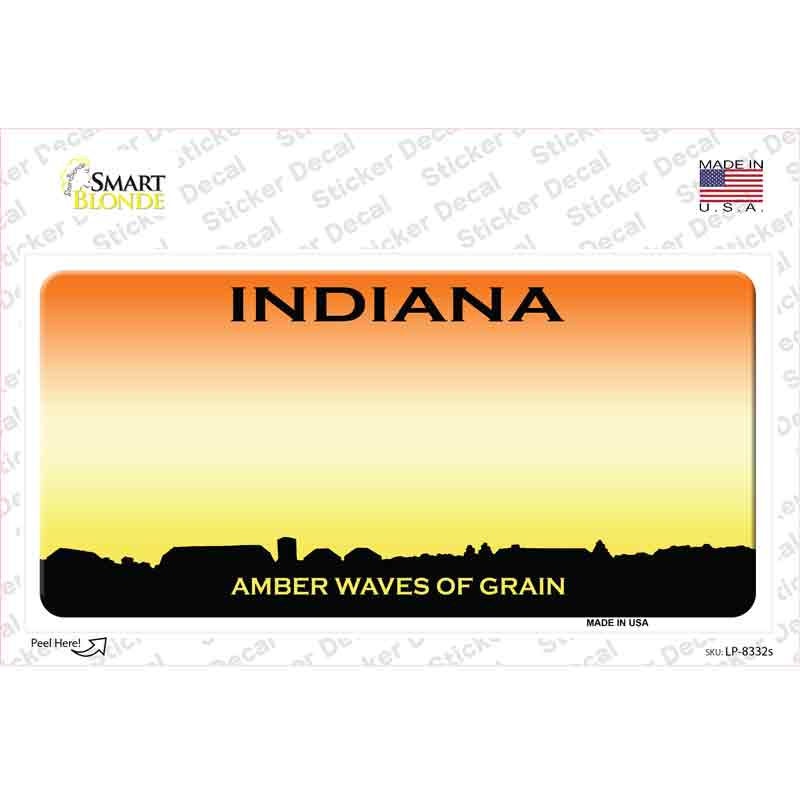 Indiana Amber Waves Novelty Sticker Decal