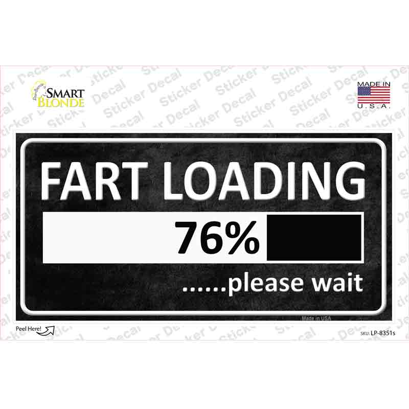 Fart Loading Novelty Sticker Decal