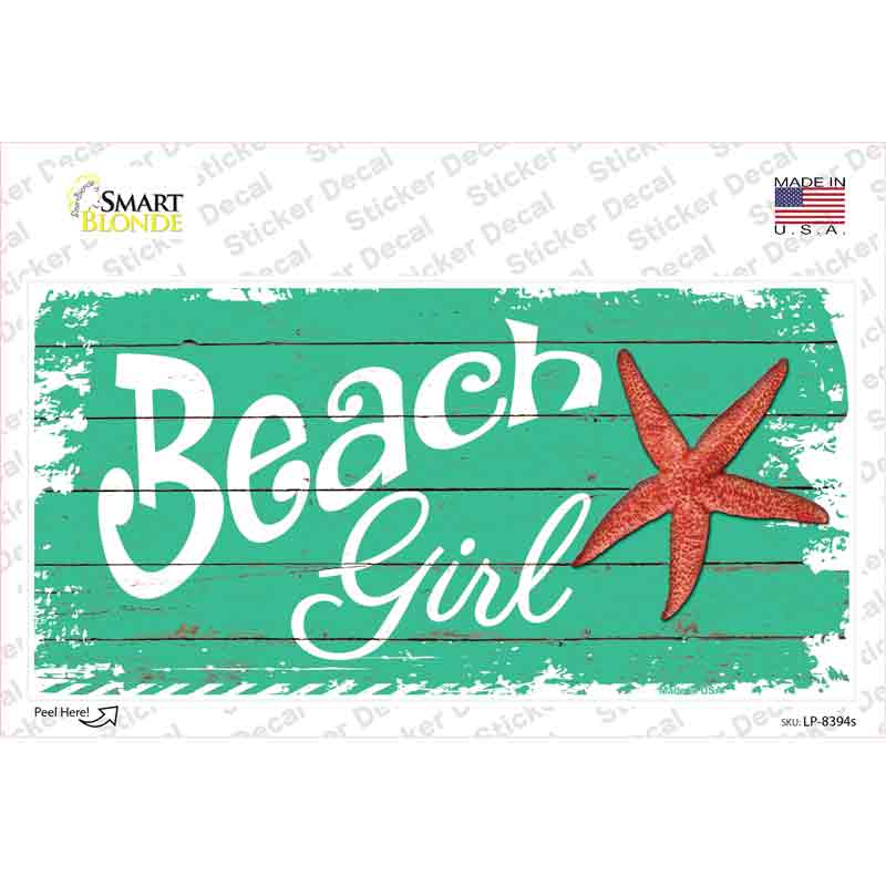 Beach Girl Novelty Sticker Decal