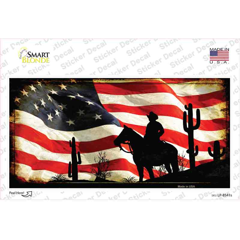 American Cowboy Novelty Sticker Decal