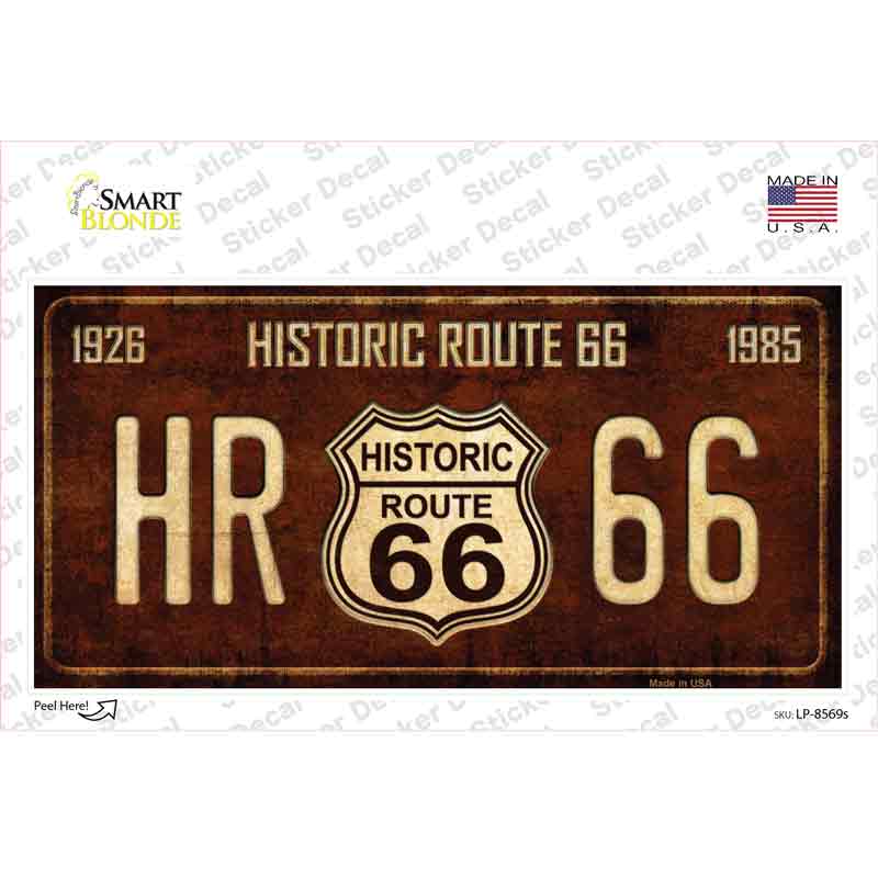 Historic Route 66 Vine Novelty Sticker Decal