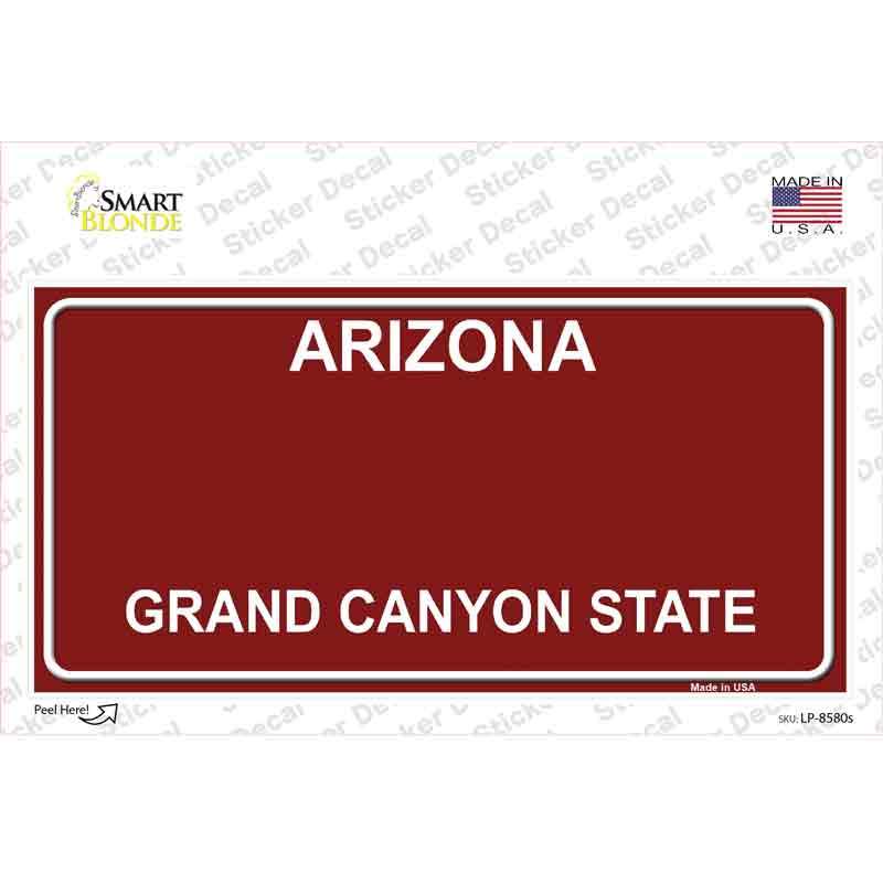 Arizona Red Novelty Sticker Decal