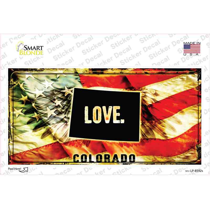 Colorado Love Novelty Sticker Decal