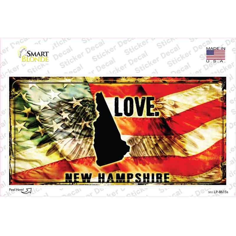 New Hampshire Love Novelty Sticker Decal