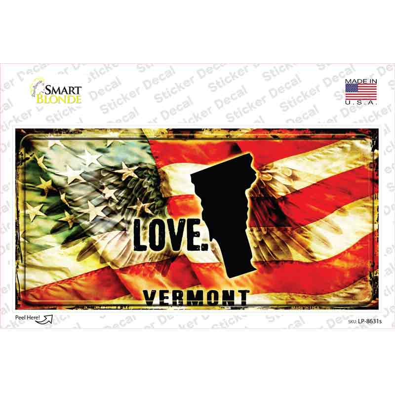 Vermont Love Novelty Sticker Decal