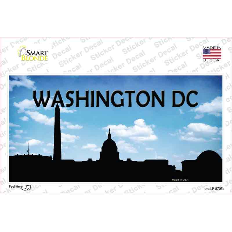 Washington DC Silhouette Novelty Sticker Decal