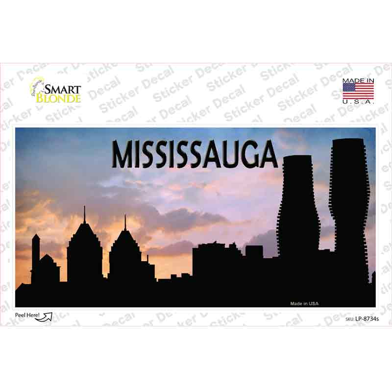 Mississauga Silhouette Novelty Sticker Decal
