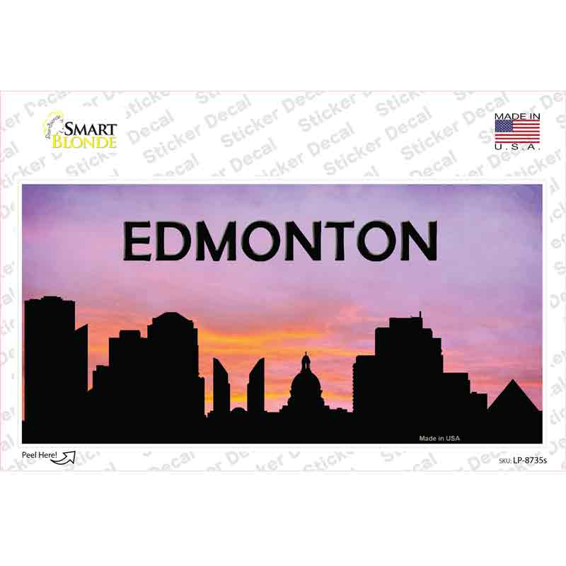 Edmonton Silhouette Novelty Sticker Decal